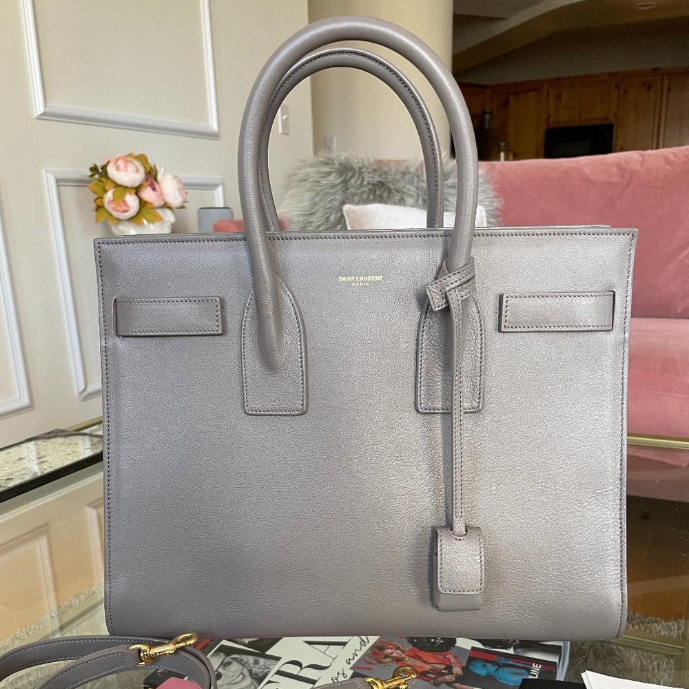 YSL Saint Laurent Sac de Jour in Grey (Like New)